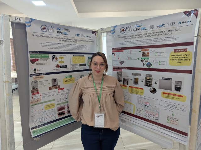 Investigadora de GPol presentó Avances en Biomateriales Sostenibles en el Simposio Argentino de Polímeros